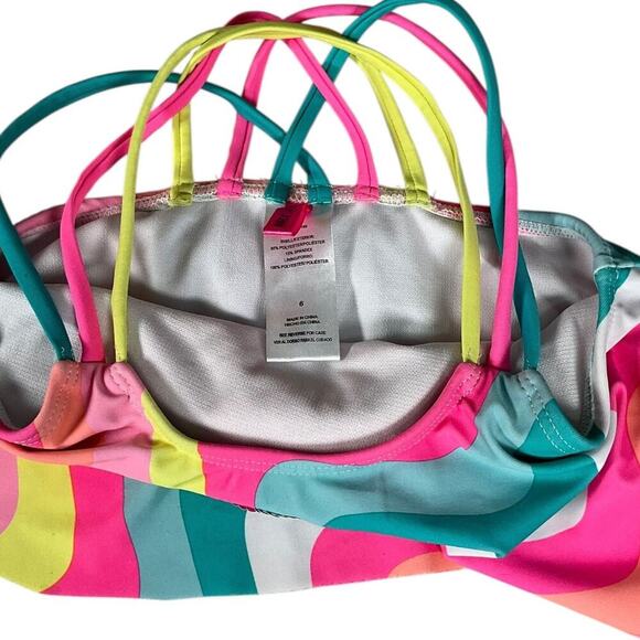 Betsey Johnson Unicorn Swimwear Used Size 6 Two Piece Colorful Great Condition - Picture 5 of 8